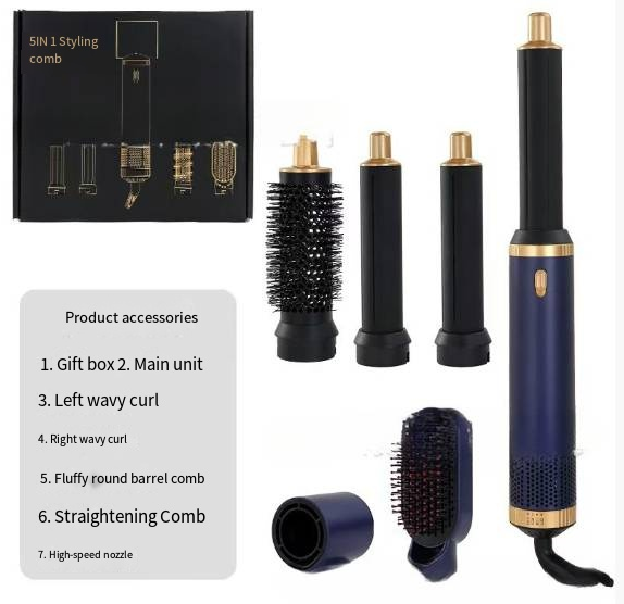 5-in-1 Hair Styler & Curling Iron – Curl, Straighten & Volumize in Minutes