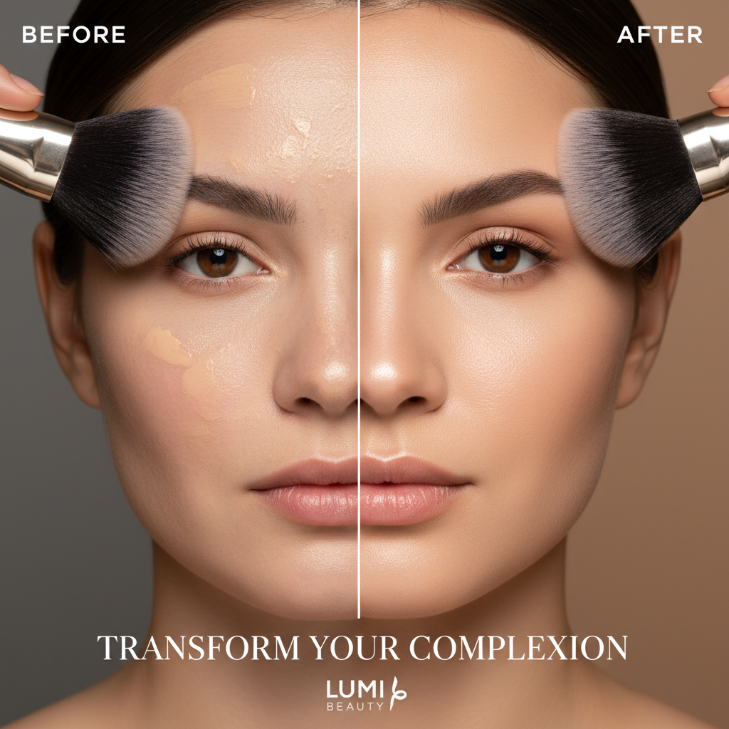 Kabuki Brush Before After