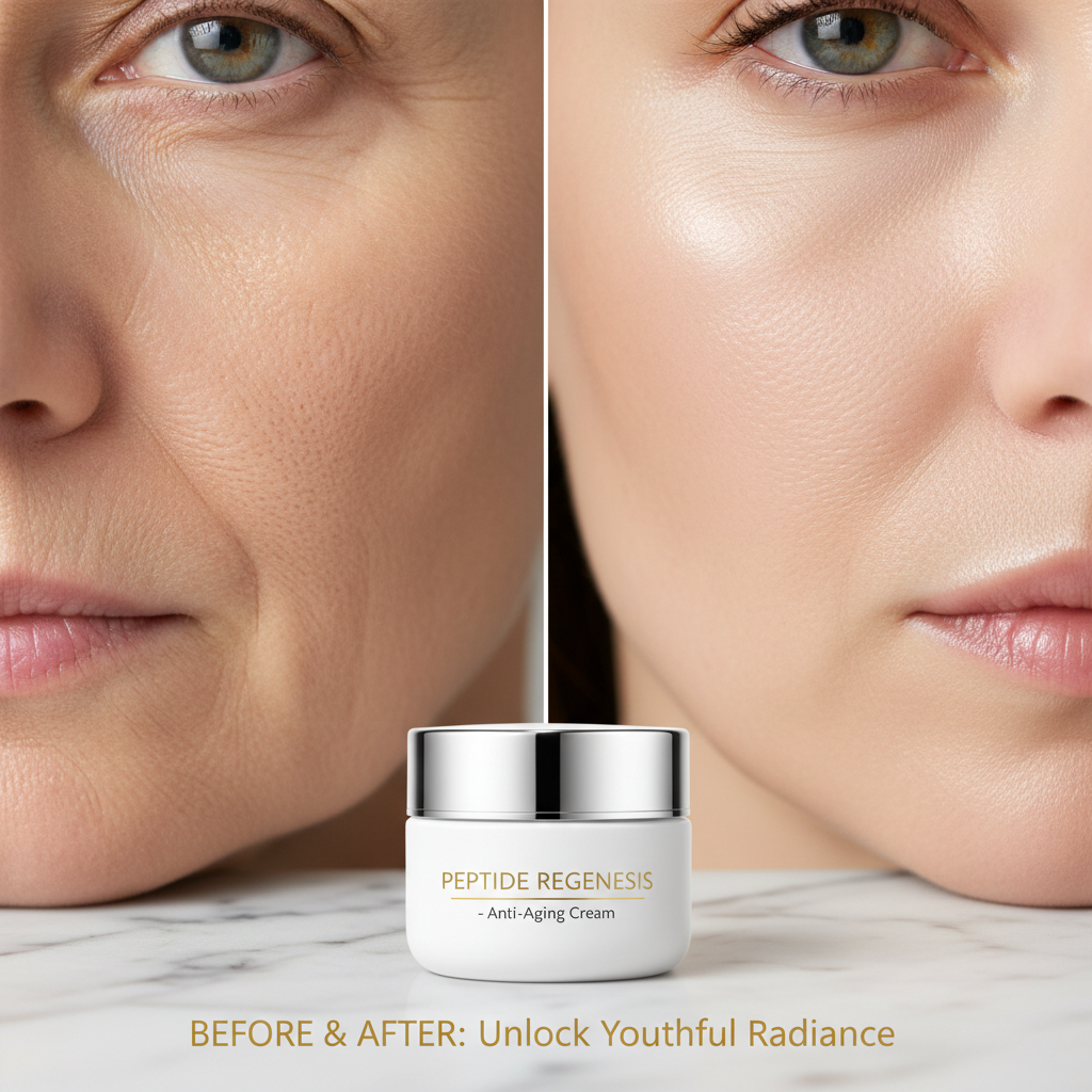 Peptide Cream Before After